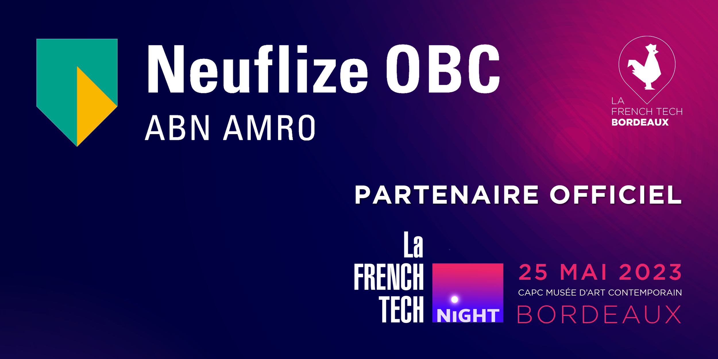 Image de l'évenement La Banque Neuflize OBC partenaire exclusif de la French Tech Night 2023