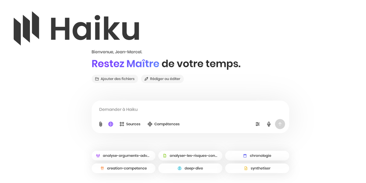 Haiku lance une nouvelle génération d'IA dédiée aux professionnels du droit