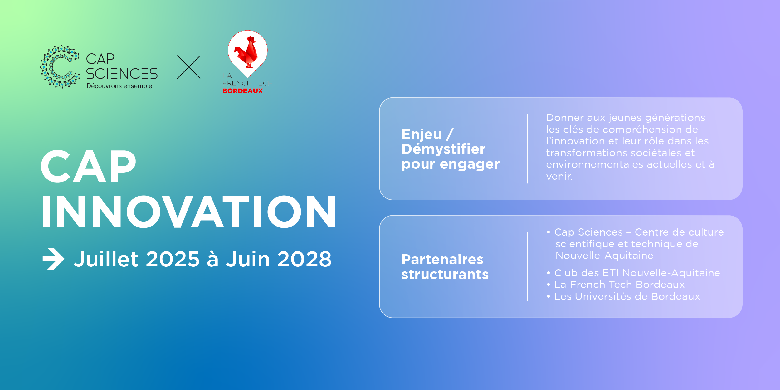 Image de l'évenement Avec Cap Innovation, Cap Sciences et La French Tech Bordeaux s'allient