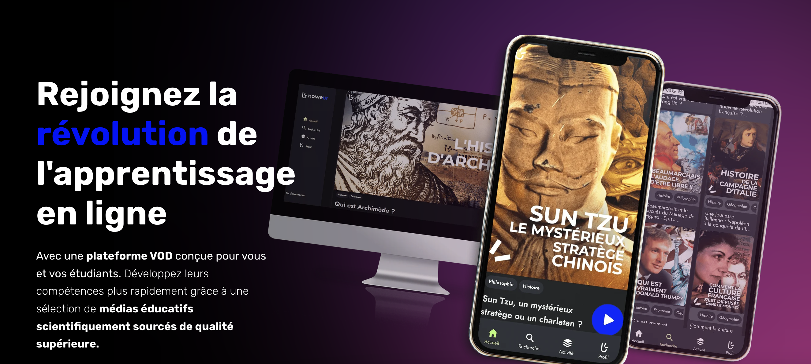 Image de l'évenement Noweur annonce le lancement de sa plateforme VOD pour les écoles du supérieur