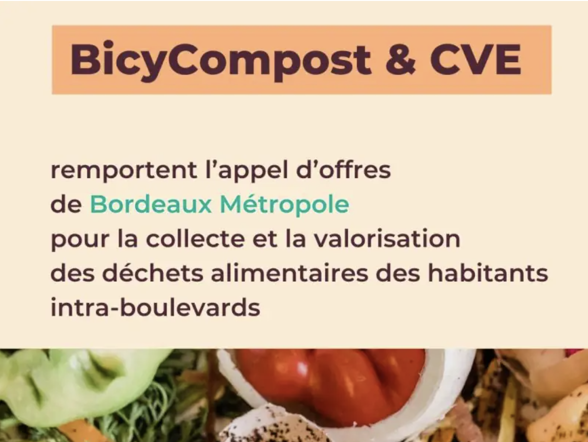 Image de l'évenement BicyCompost retenue pour valoriser les déchets alimentaires des quartiers intra-boulevards de Bordeaux Métropole