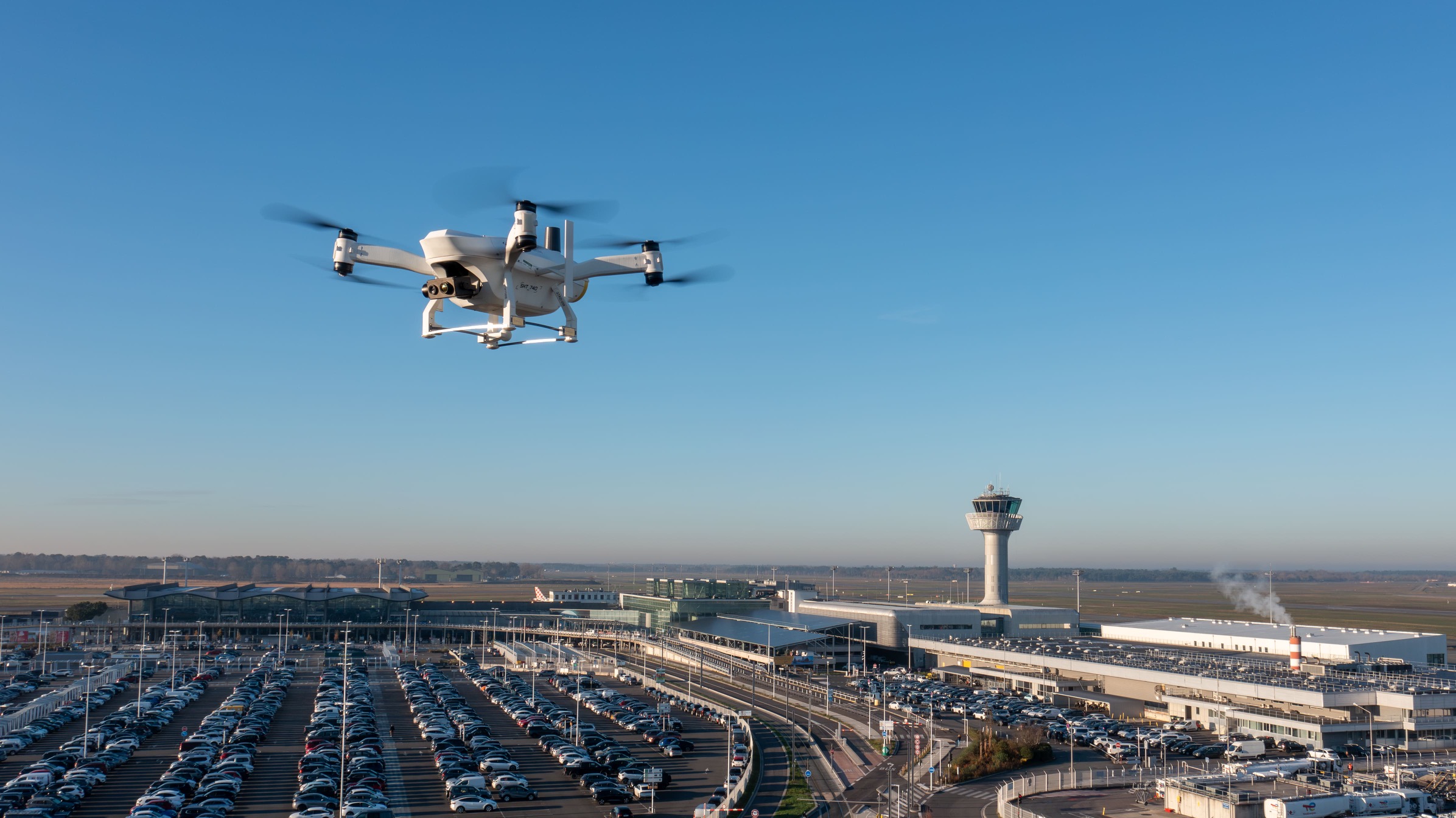 Image de l'évenement Drones : l'Aéroport de Bordeaux et Azur Drones ont mené une expérimentation inédite en France