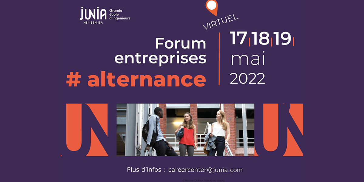 Image de l'évenement Junia organise son forum spécial alternance en mai