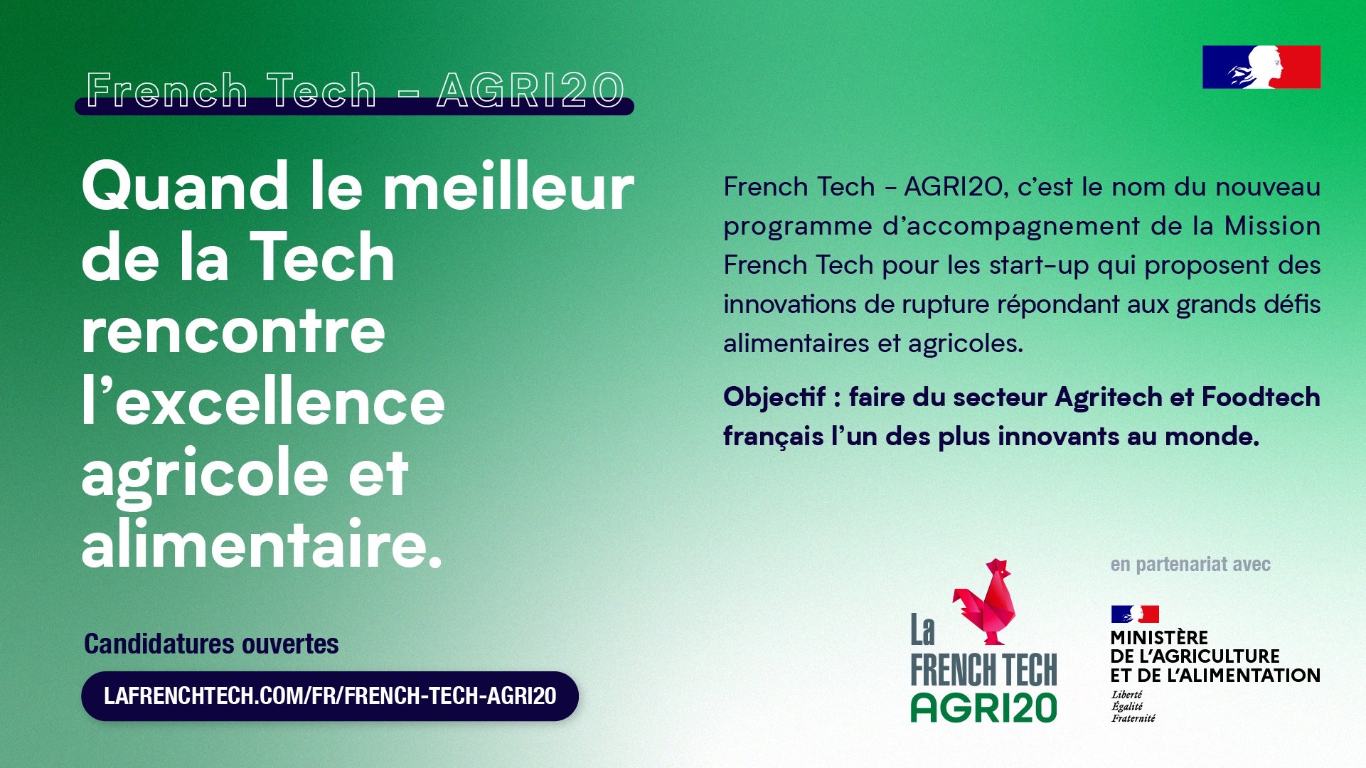 Image de l'évenement French Tech Agri20, un nouveau programme pour les startups de l'agriculture et de l'alimentation