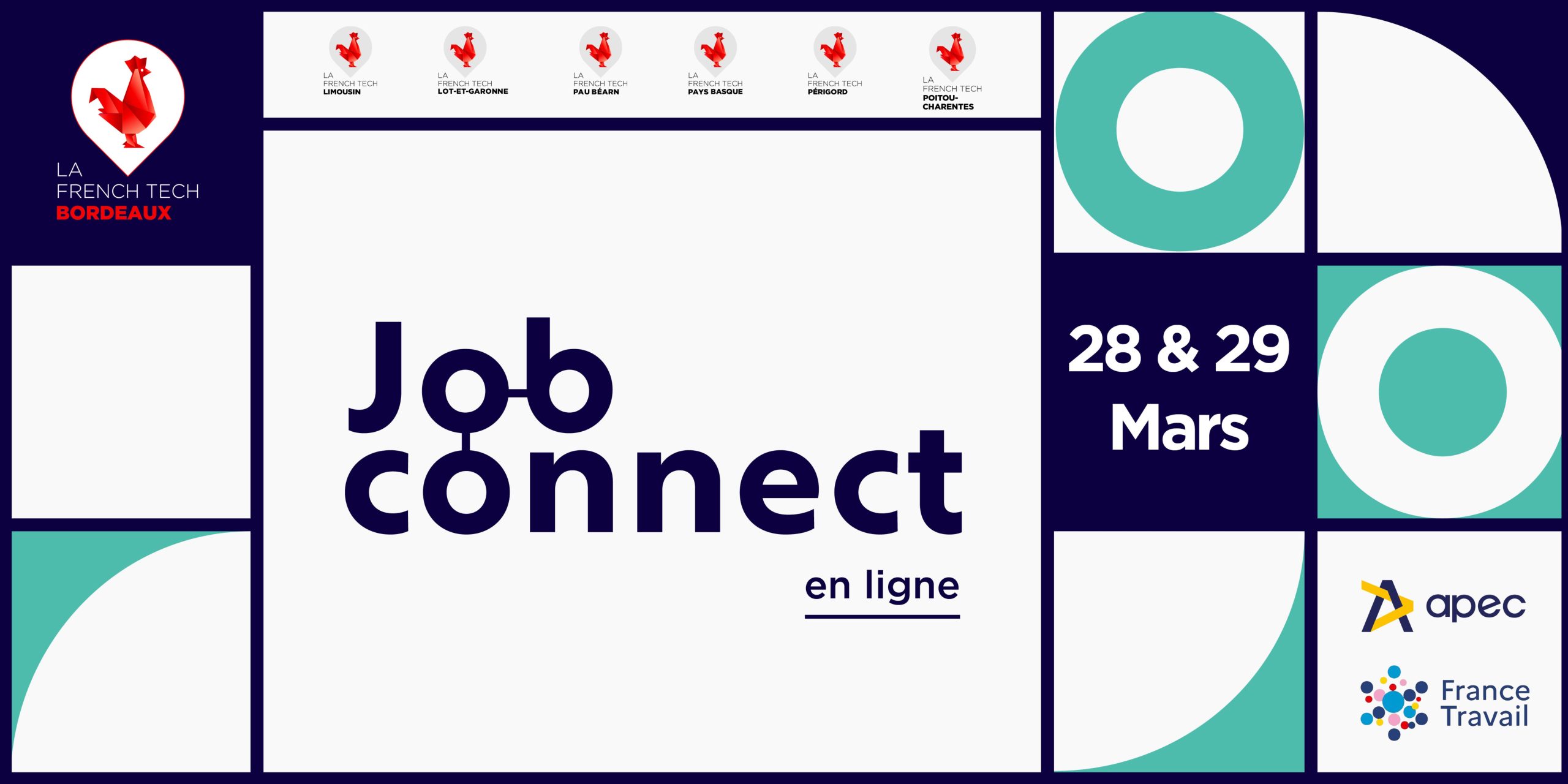 Image de l'évenement Le Job Connect revient les 28 et 29 mars 2024 pour une édition 100% en ligne !