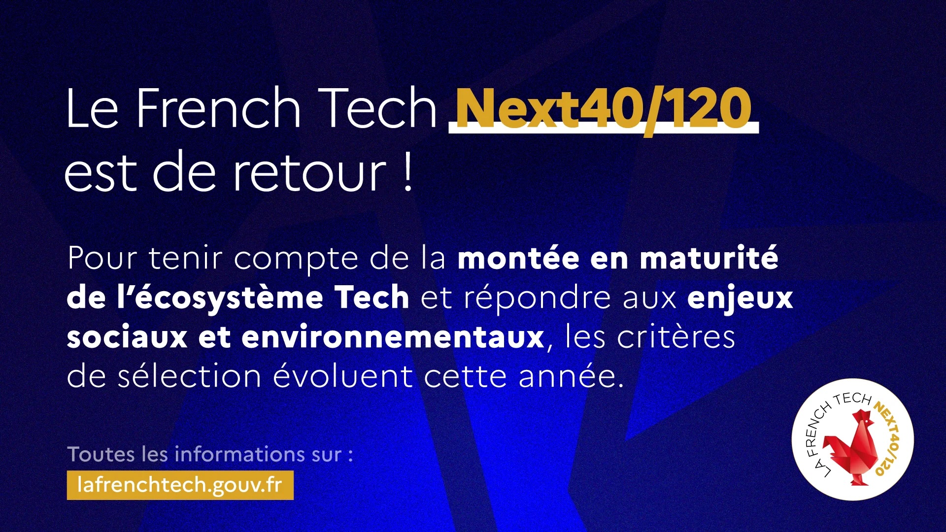 Image de l'évenement French Tech Next40/120 : candidatures avant le 12 avril 2024 !