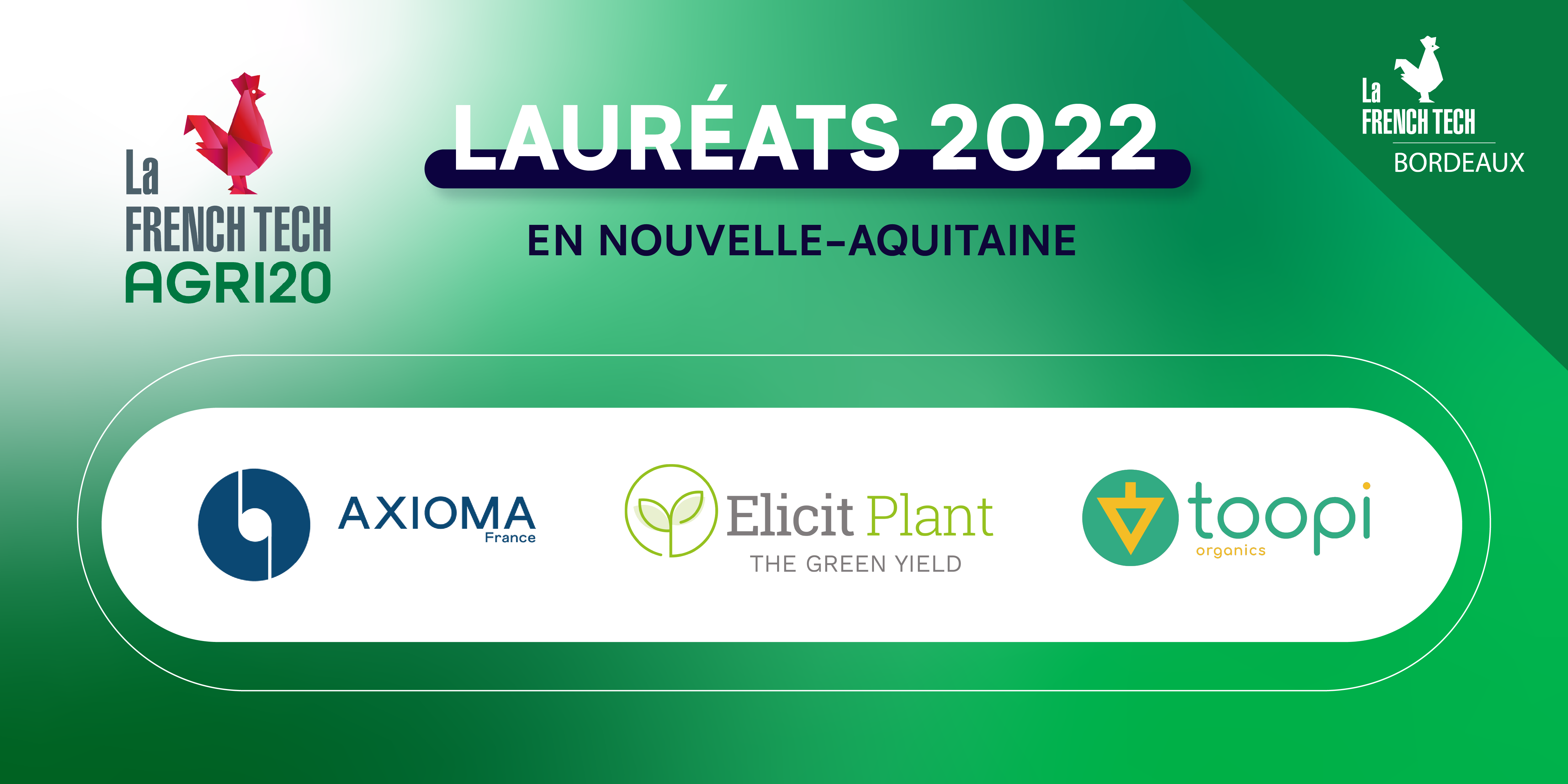 Image de l'évenement Axioma, Elicit Plant et Toopi Organics lauréates du French Tech Agri20