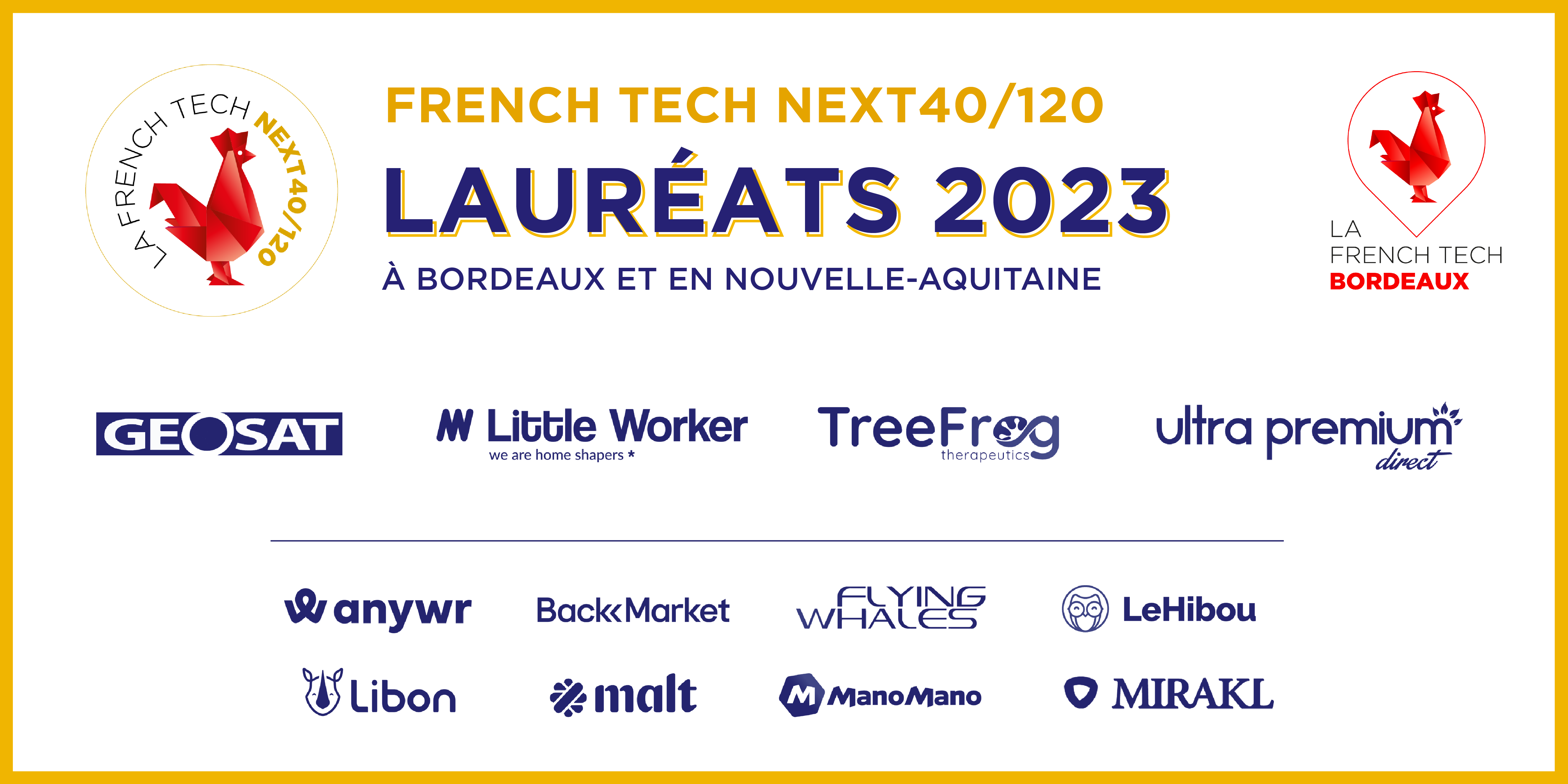 Image de l'évenement 13 lauréats du FT120 et du Next40 promotion 2023 à Bordeaux et en Nouvelle-Aquitaine