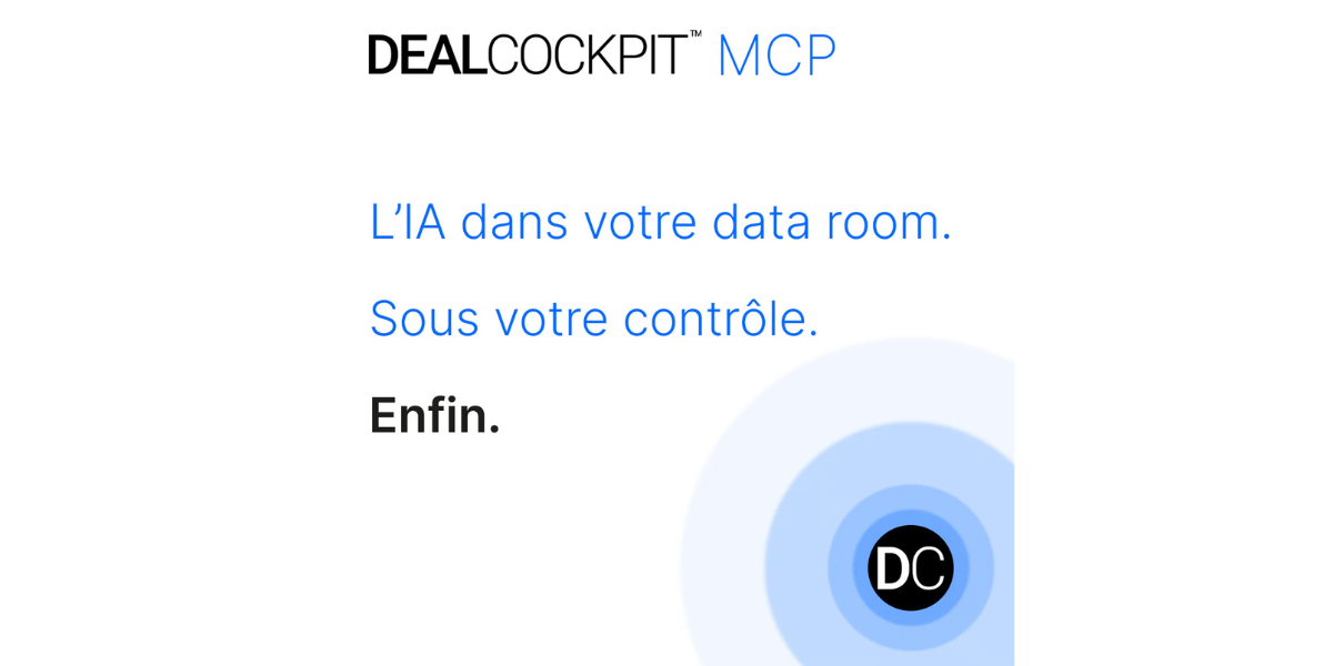 Image de l'évenement DealCockpit™ connecte l’IA de votre choix au cœur de votre virtual data room