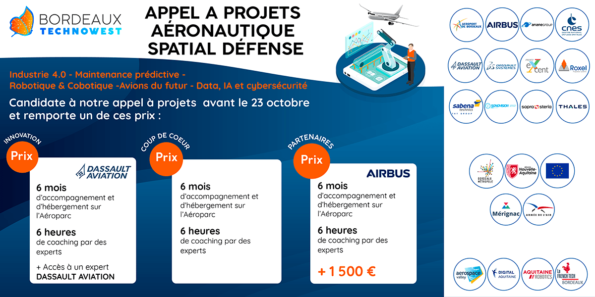 Image de l'évenement Bordeaux Technowest lance un appel à projets aéronautique, spatial et Défense