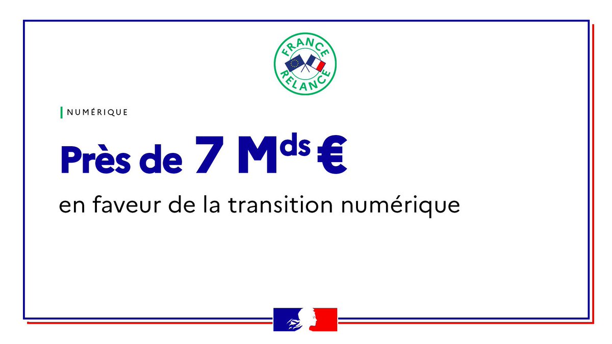 Image de l'évenement Plan de relance : 7 Md€ pour soutenir la transition numérique