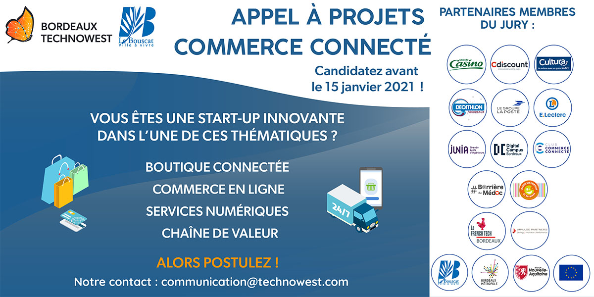Image de l'évenement Commerce connecté : Bordeaux Technowest lance un appel à projets