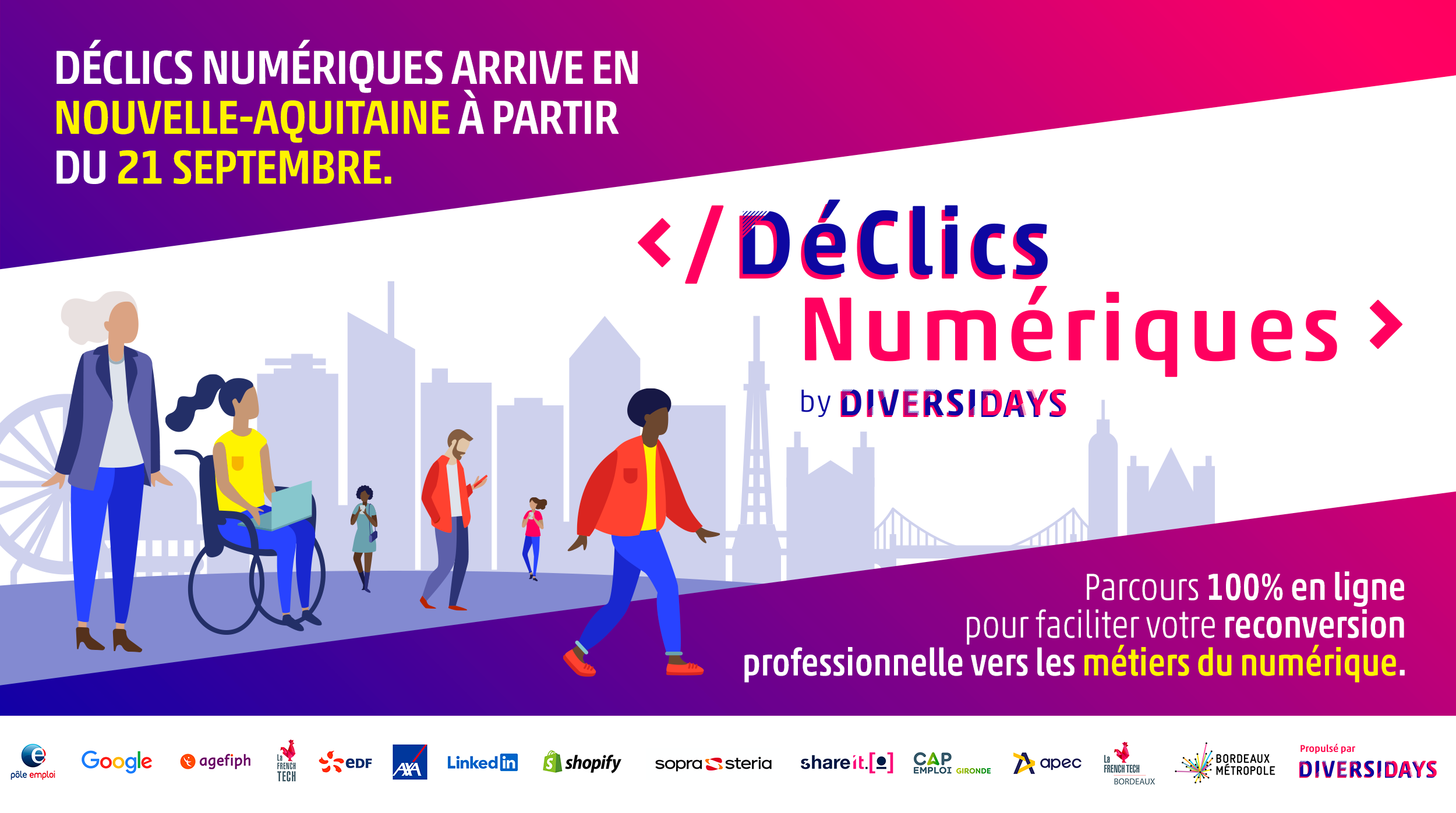 Image de l'évenement Déclics Numériques arrive en Nouvelle-Aquitaine à partir du 21 septembre 2021 !