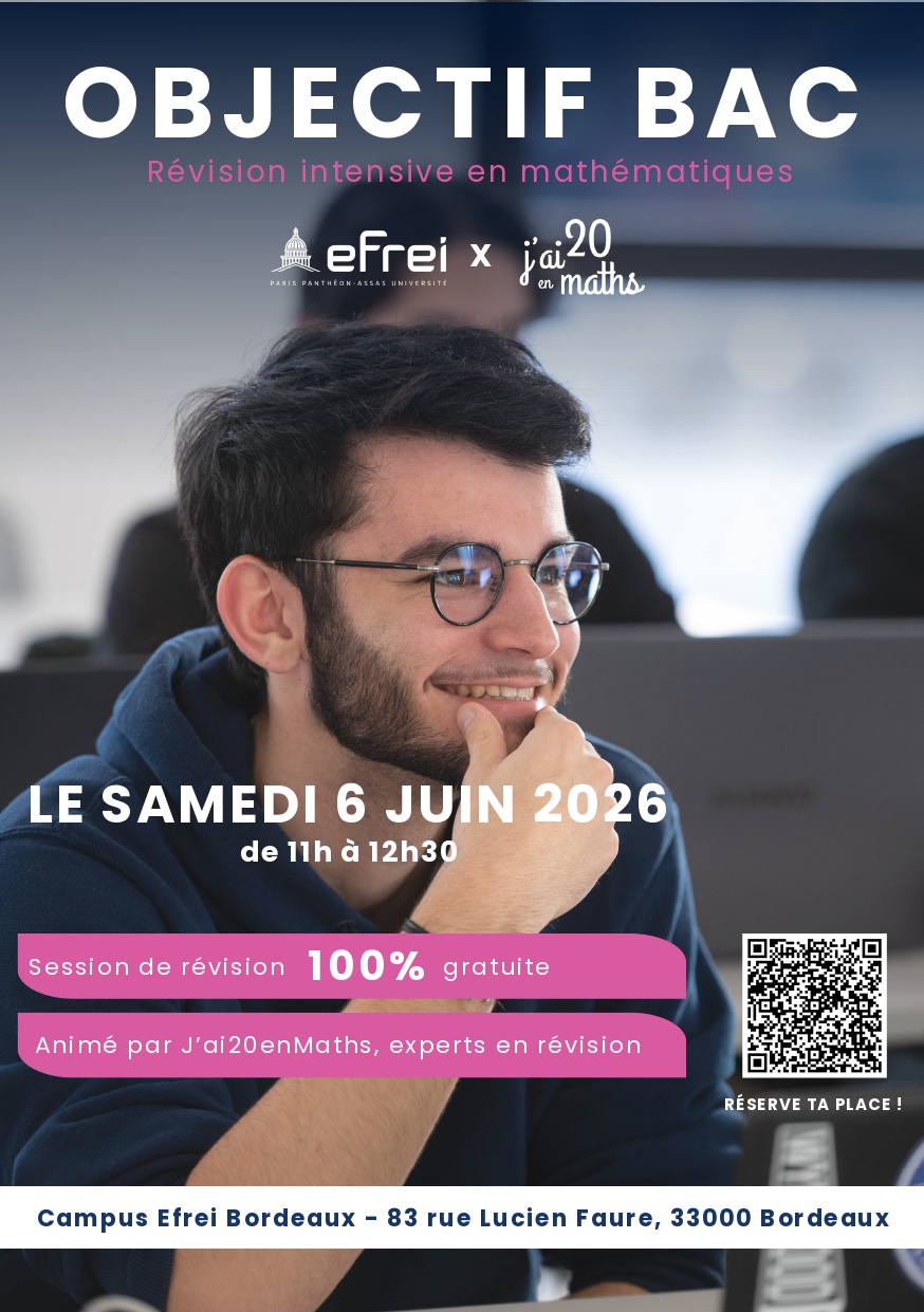 Objectif Bac  : EFREI x J'AI 20 EN MATHS