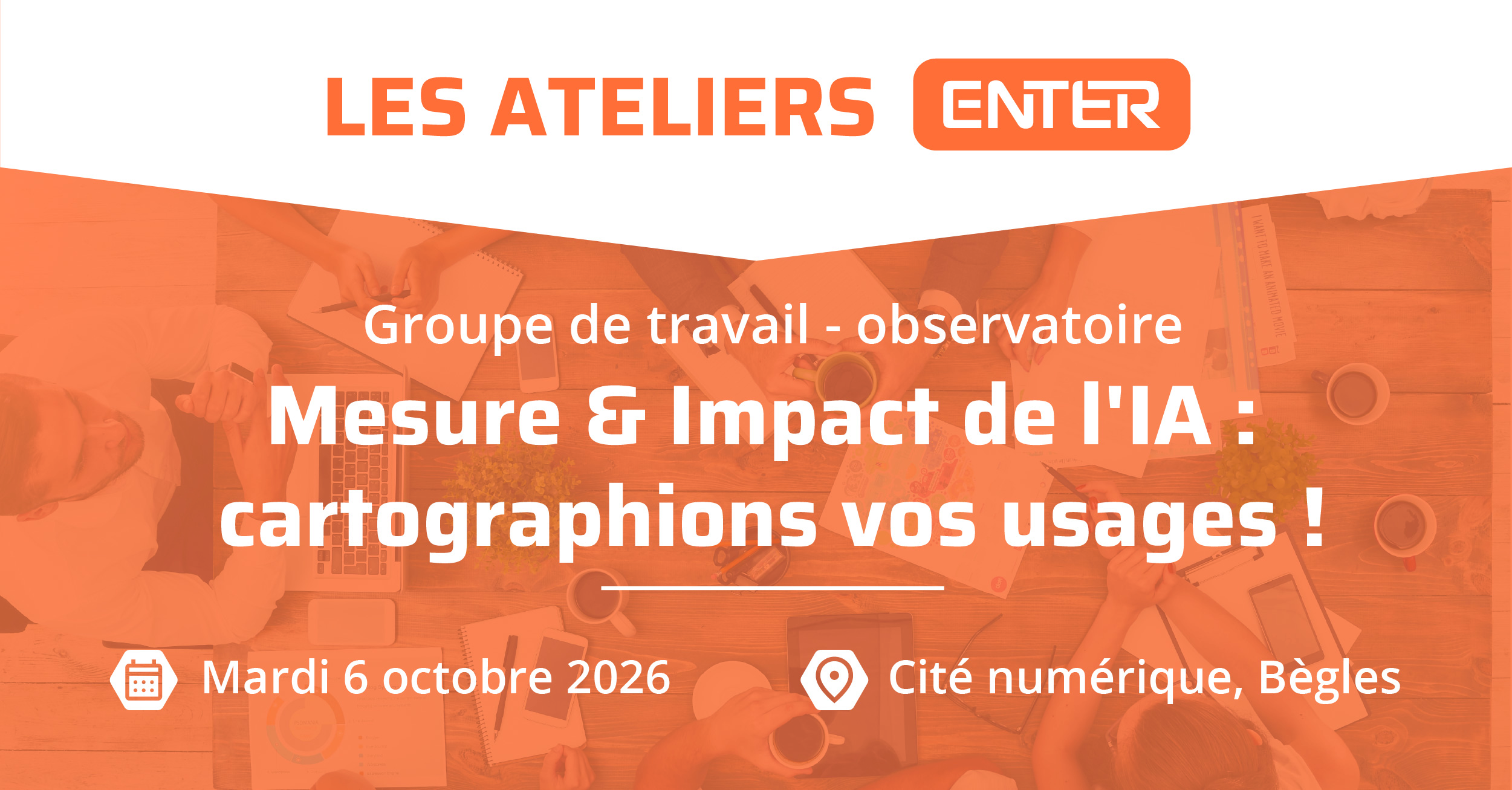 Image de l'évenement Atelier ENTER : Mesure & impact de l’IA : cartographions vos usages