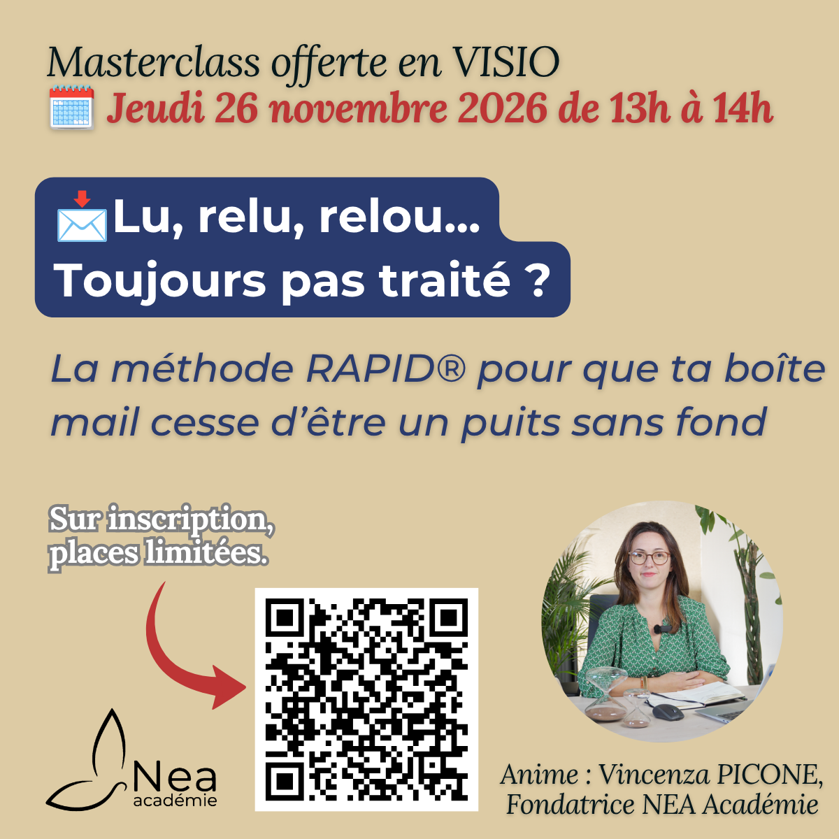 Image de l'événement Masterclass "📩Lu, relu, relou… toujours pas traité ?"