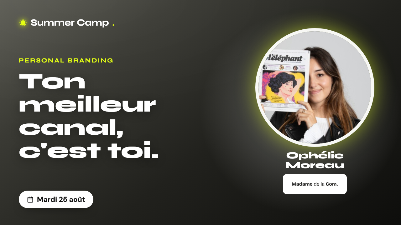 Atelier en ligne : Structure ton personal branding en 1h