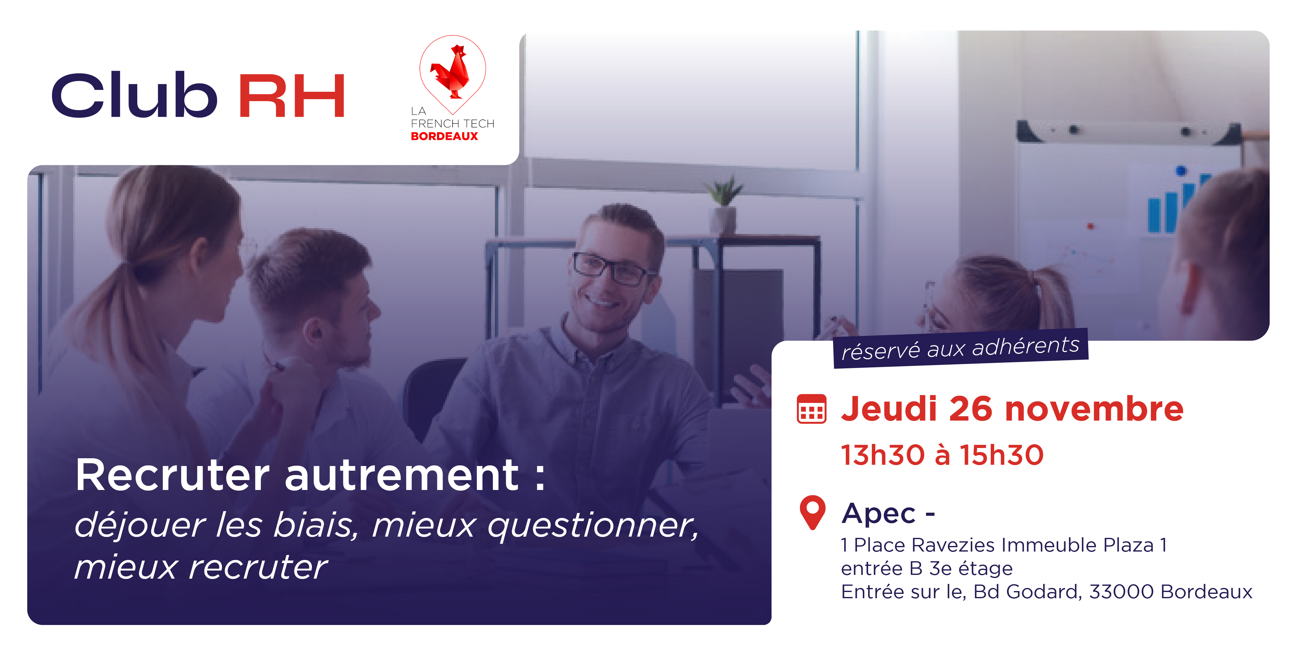 Image de l'évenement Club RH La French Tech Bordeaux pour les adhérents