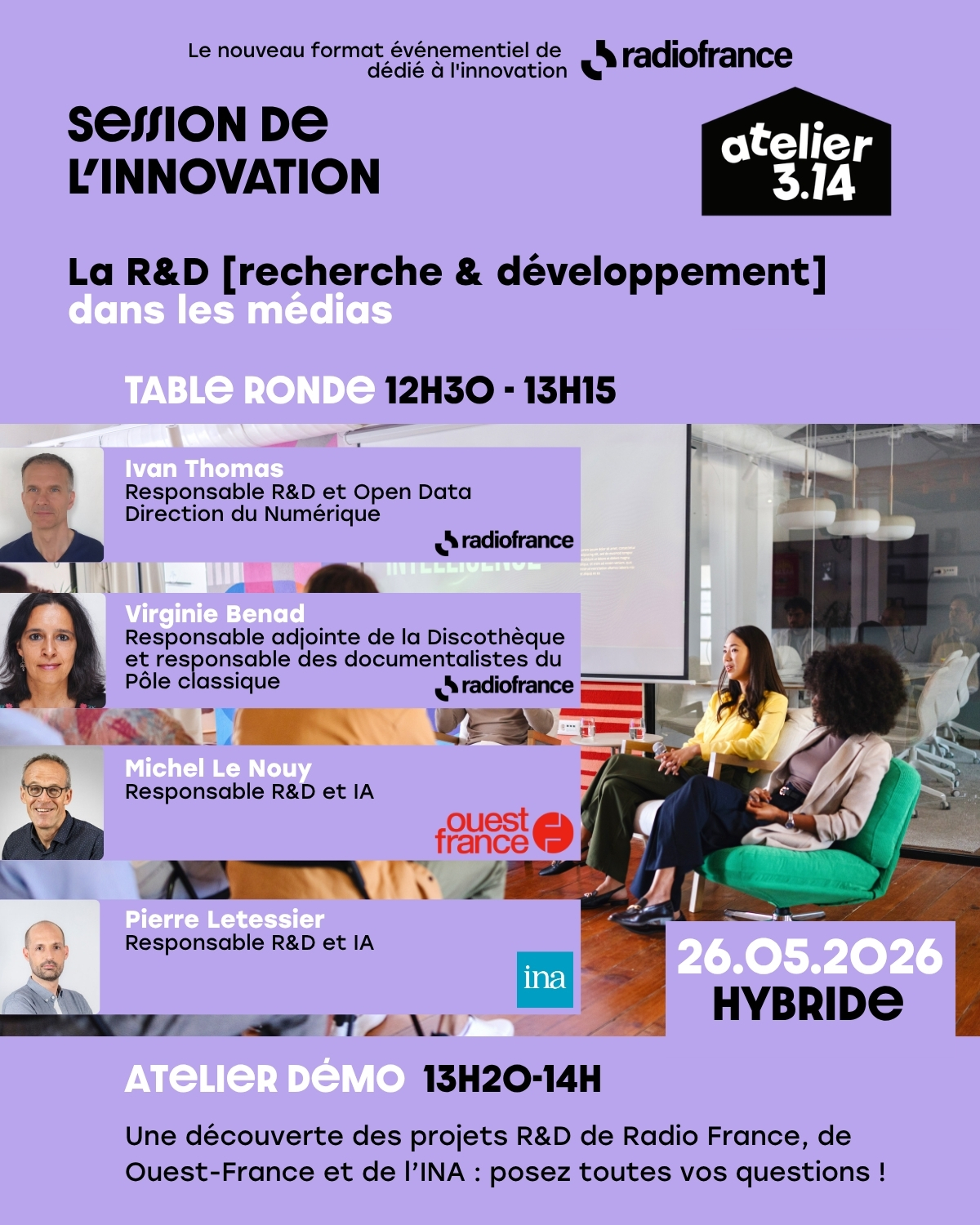 Image de l'évenement Session de l'innovation Radio France