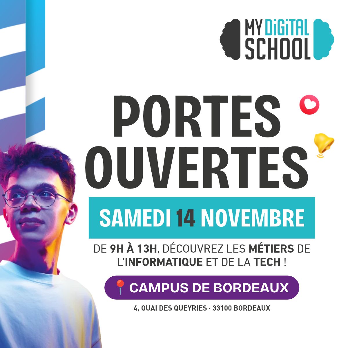 Image de l'événement Journée Portes Ouvertes MyDigitalSchool Bordeaux