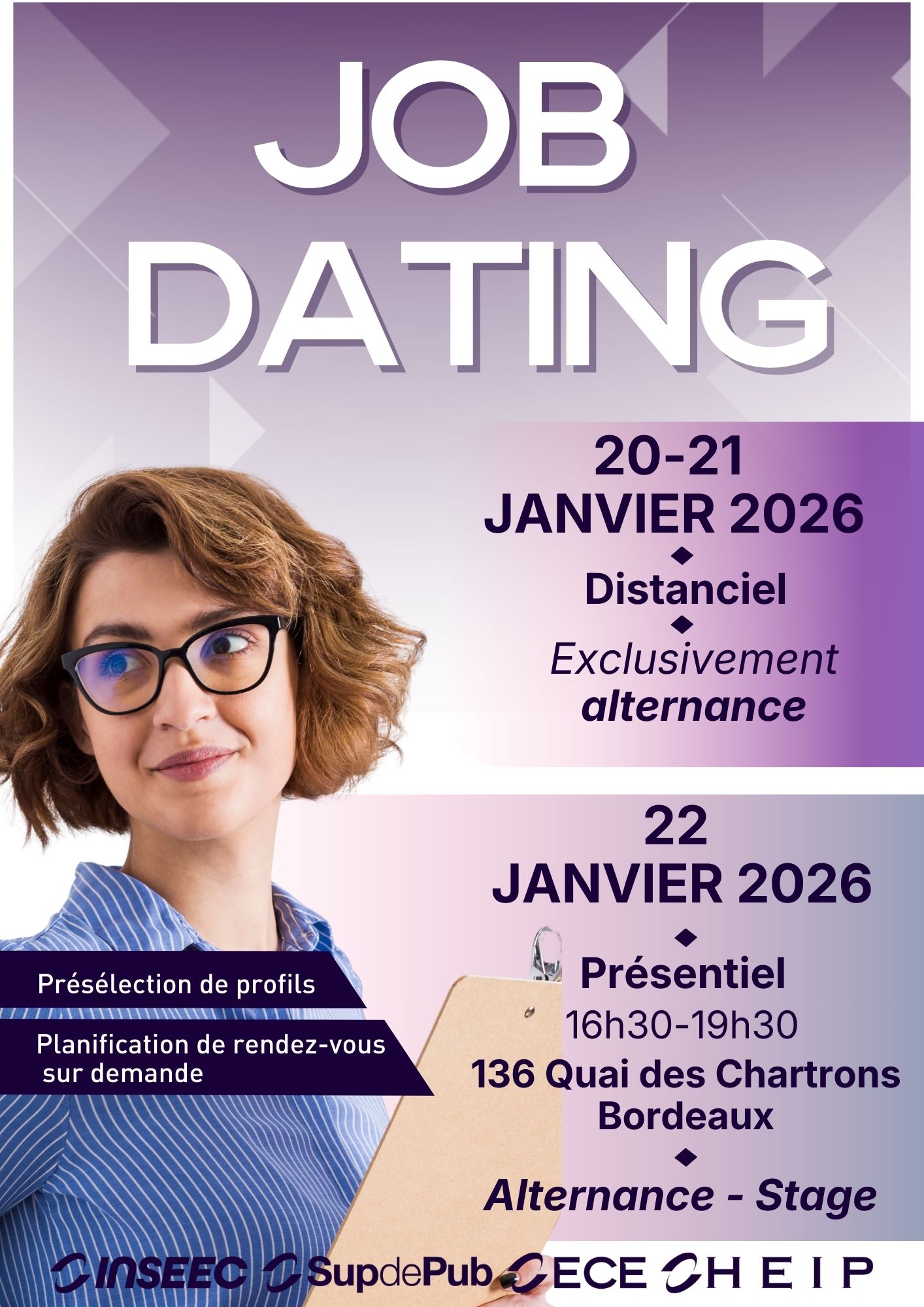 Image de l'évenement Job dating - Distanciel - Omnes Education Bordeaux et national