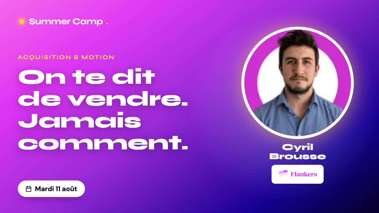 Atelier en ligne : Tout le monde te dit de vendre, mais personne ne te dit comment