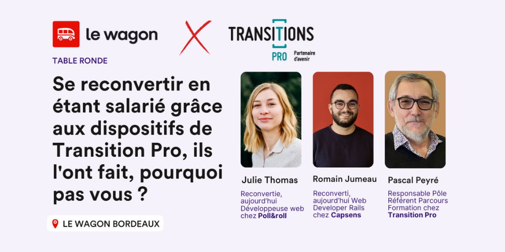 Se reconvertir en étant salarié grâce aux dispositifs de Transition Pro, ils l’ont fait, pourquoi pas vous ?