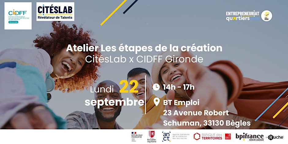 Atelier : Les étapes de la création d’entreprise