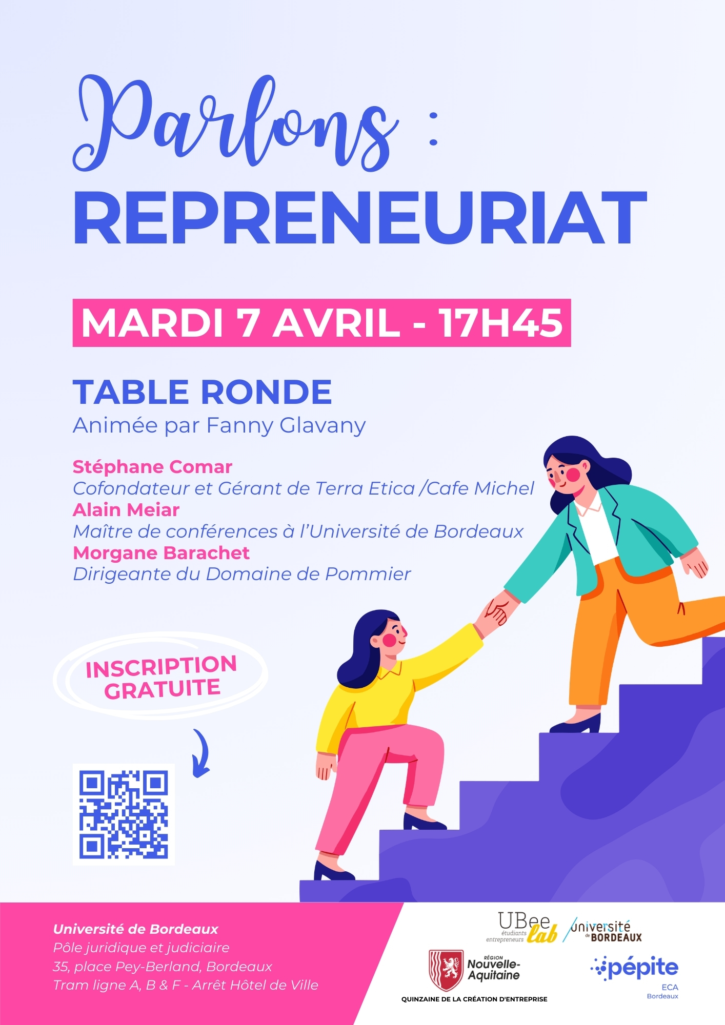 Parlons Repreneuriat : table ronde à l'université de Bordeaux