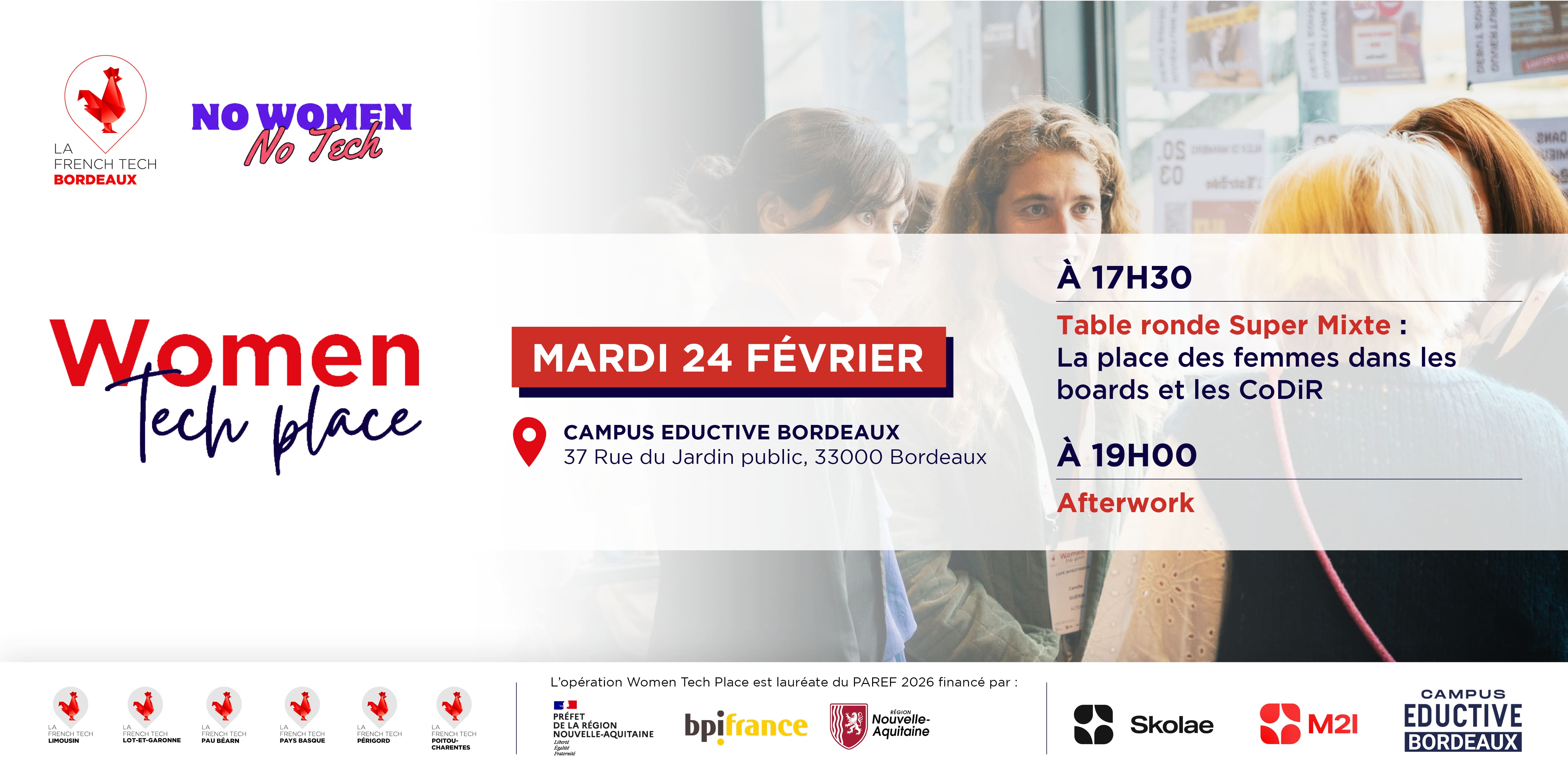 Table ronde & afterwork La French Tech Bordeaux x No Women No Tech