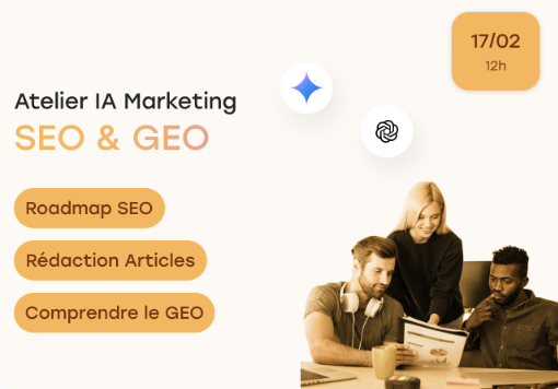 Image de l'évenement IA Marketing : utiliser l'IA pour le SEO & GEO