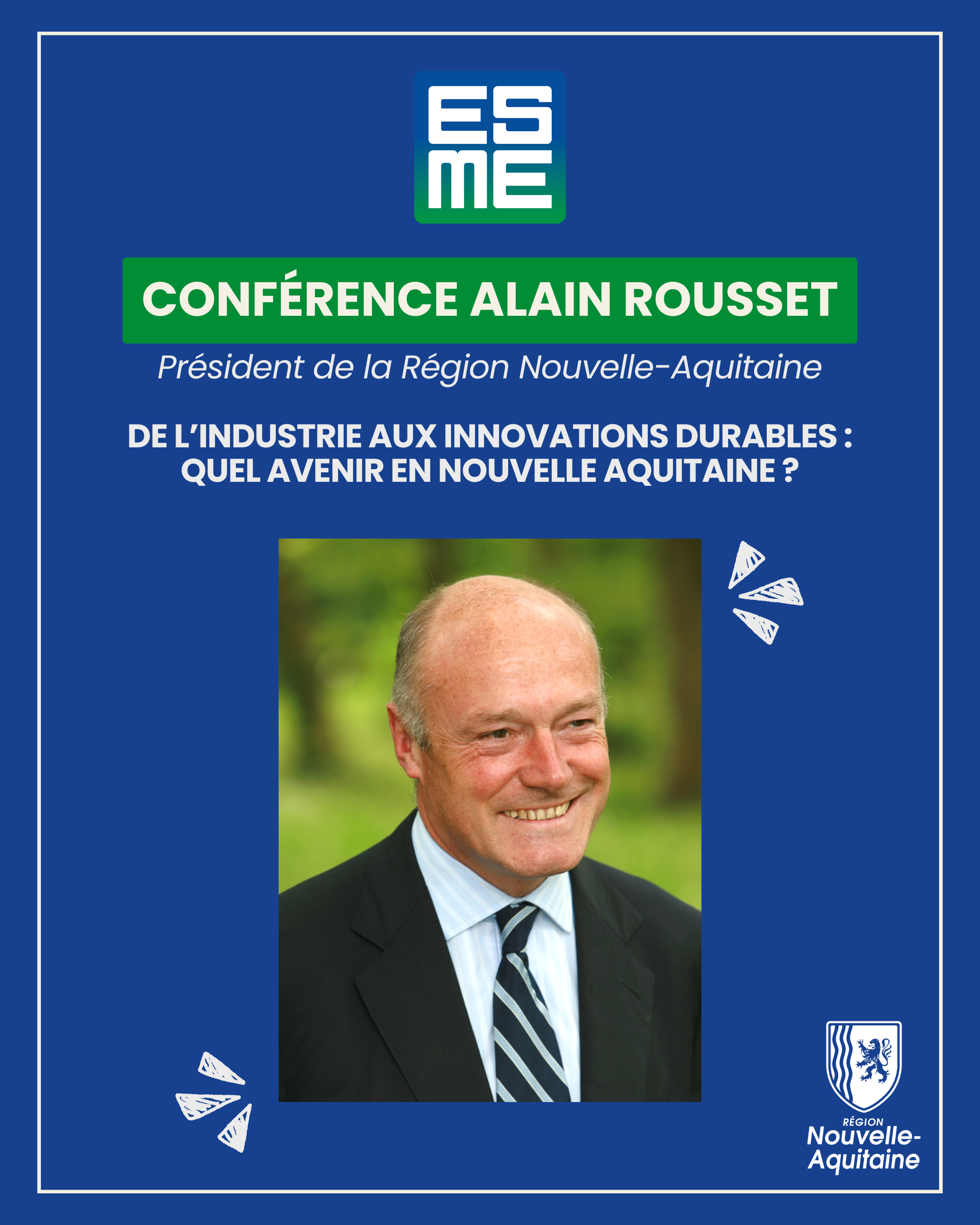 Image de l'évenement Conférence d'Alain Rousset à l'ESME Bordeaux