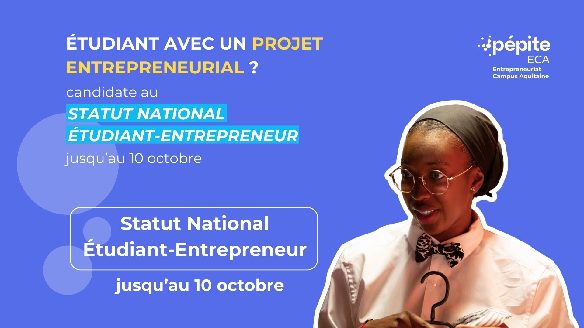 Image de l'évenement Statut National Etudiant Entrepreneur