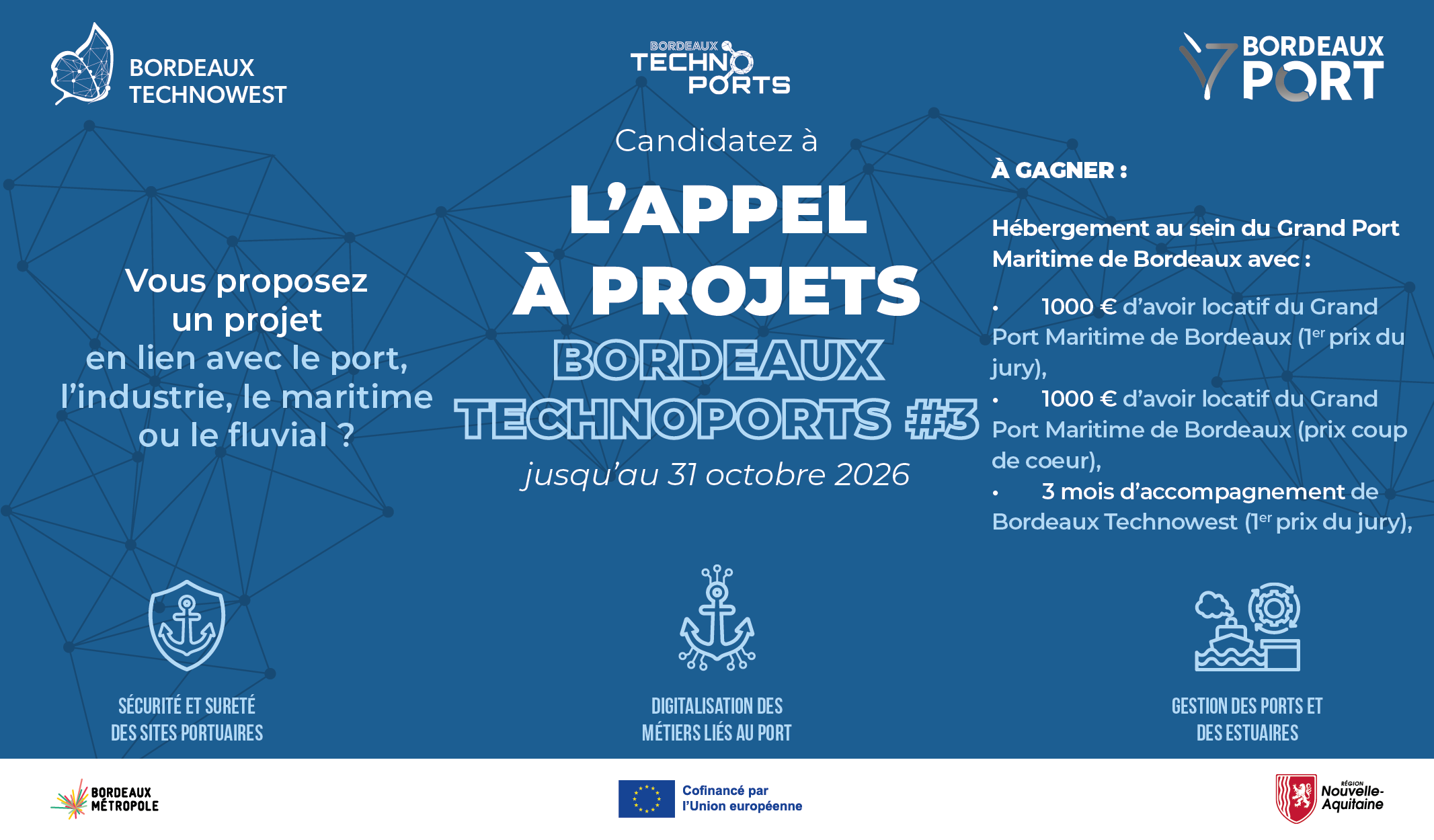 Image de l'évenement Appel à projets Bordeaux Technoports #3