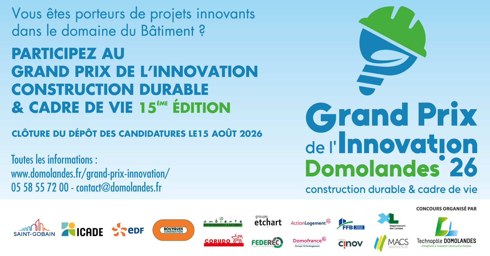 Grand Prix de l'Innovation Domolandes 2026
