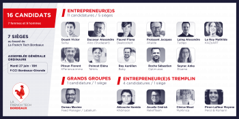 Les candidates et candidats au board de La French Tech Bordeaux
