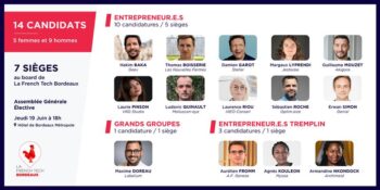 Les candidates et candidats au board de La French Tech Bordeaux
